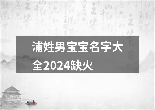 浦姓男宝宝名字大全2024缺火