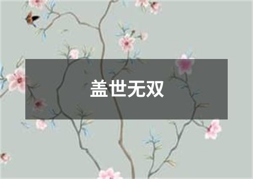 盖世无双