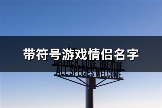 带符号游戏情侣名字(69个)