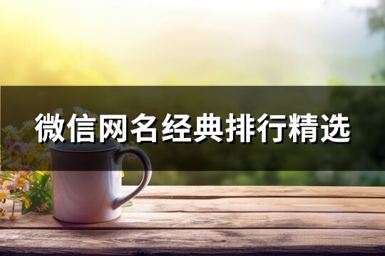 微信网名经典排行精选(175个)