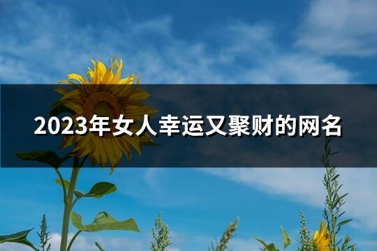 2023年女人幸运又聚财的网名(1002个)