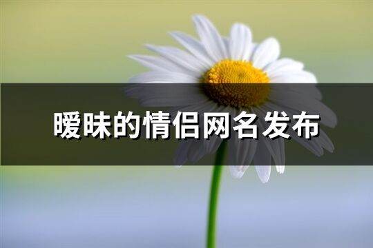 暧昧的情侣网名发布(68个)