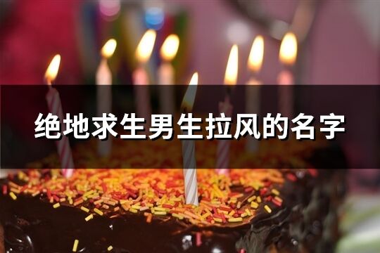 绝地求生男生拉风的名字(共486个)