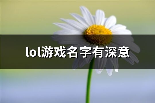 lol游戏名字有深意(共362个)