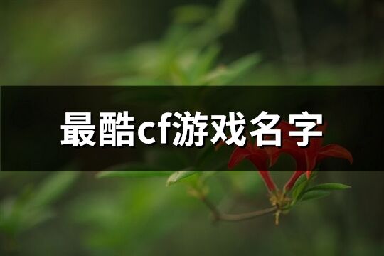 最酷cf游戏名字(共146个)