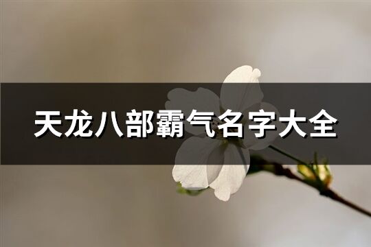 天龙八部霸气名字大全(182个)