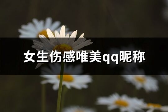 女生伤感唯美qq昵称(共173个)