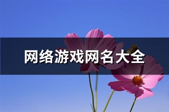 网络游戏网名大全(共785个)