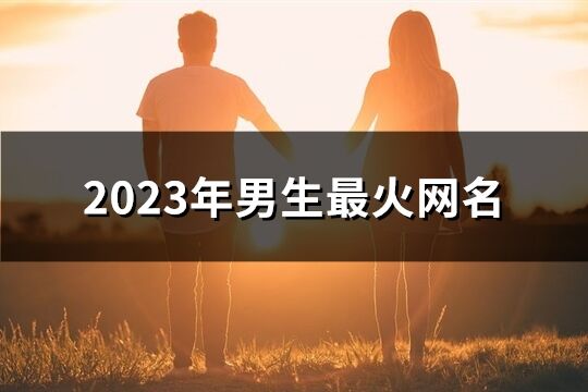 2023年男生最火网名(666个)