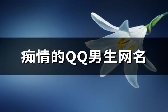 痴情的QQ男生网名(精选375个)