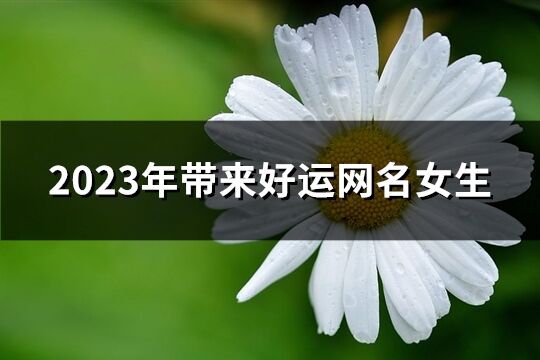 2023年带来好运网名女生(精选881个)