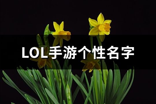 LOL手游个性名字(共249个)