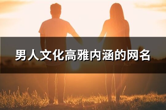 男人文化高雅内涵的网名(共330个)