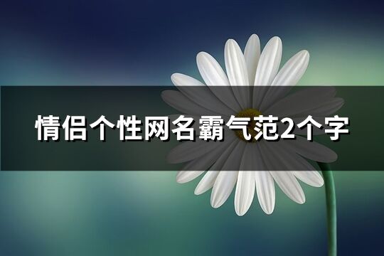 情侣个性网名霸气范2个字(186个)