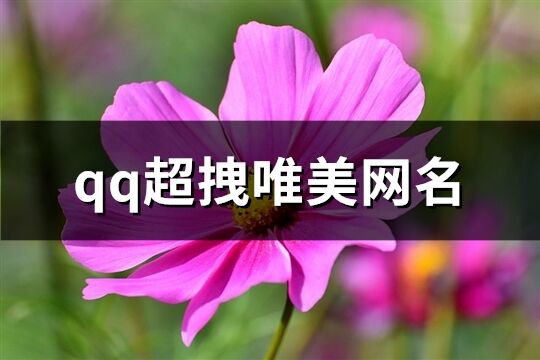 qq超拽唯美网名(共94个)