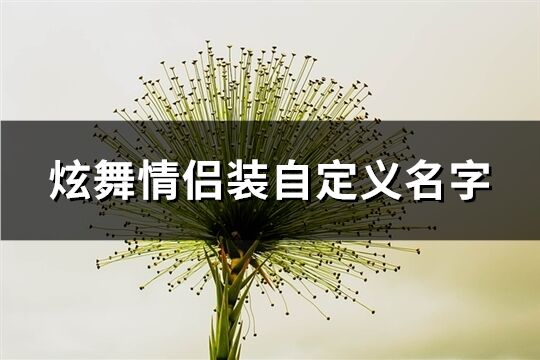 炫舞情侣装自定义名字(精选92个)