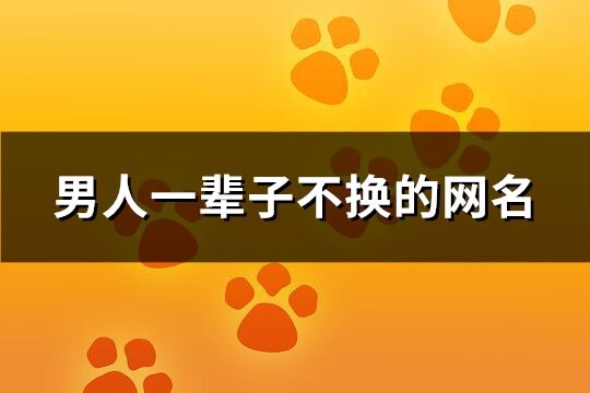 男人一辈子不换的网名(精选270个)