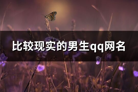 比较现实的男生qq网名(精选504个)