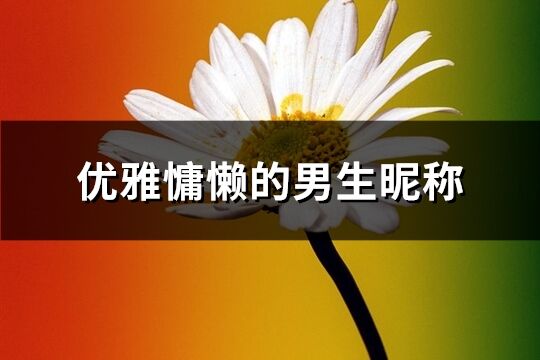 优雅慵懒的男生昵称(共232个)