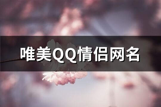 唯美QQ情侣网名(共100个)