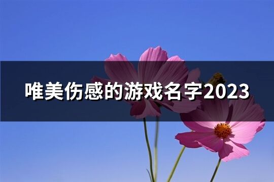 唯美伤感的游戏名字2023(69个)