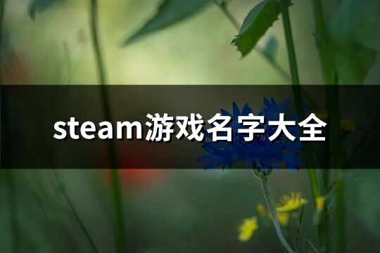 steam游戏名字大全(精选178个)