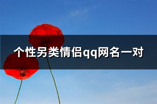 个性另类情侣qq网名一对(共114个)