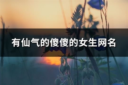 有仙气的傻傻的女生网名(144个)