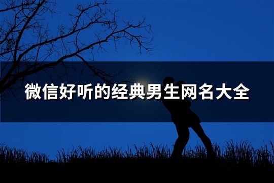 微信好听的经典男生网名大全(96个)