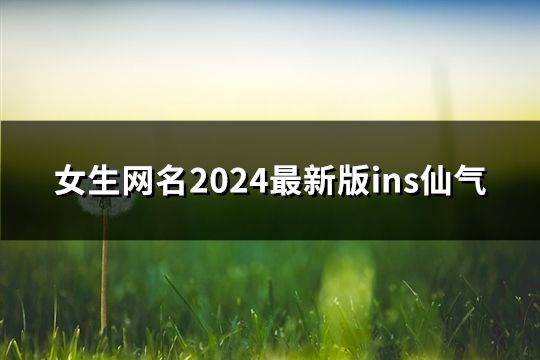 女生网名2024最新版ins仙气(共97个)