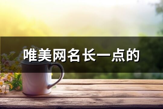 唯美网名长一点的(精选131个)