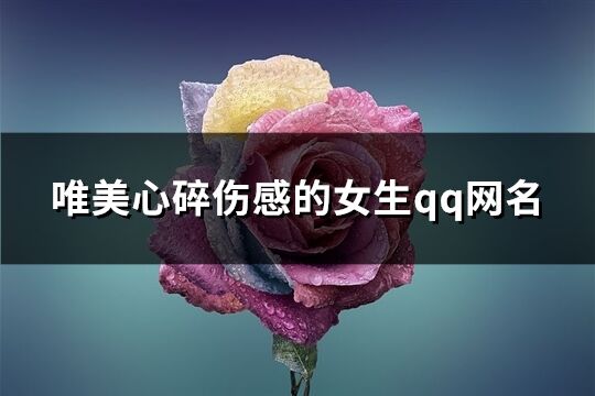 唯美心碎伤感的女生qq网名(240个)