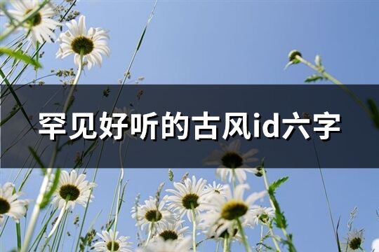 罕见好听的古风id六字(精选63个)