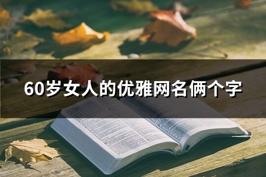 60岁女人的优雅网名俩个字(精选107个)