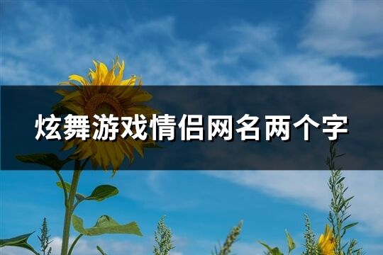 炫舞游戏情侣网名两个字(精选263个)