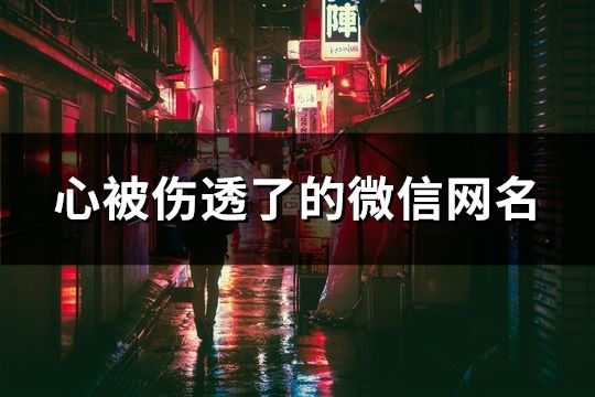 心被伤透了的微信网名(精选221个)