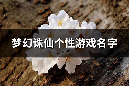 梦幻诛仙个性游戏名字(精选204个)