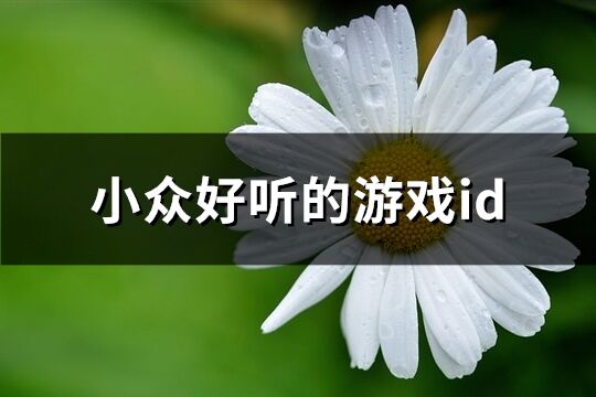 小众好听的游戏id(252个)