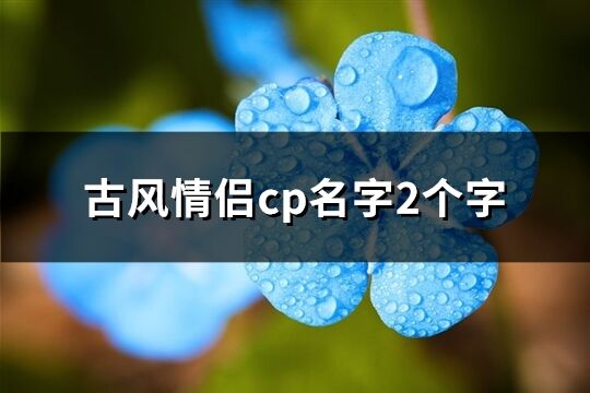 古风情侣cp名字2个字(119个)