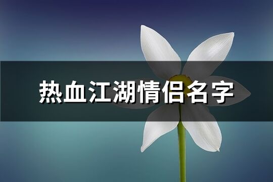 热血江湖情侣名字(精选168个)