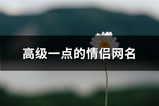 高级一点的情侣网名(共67个)