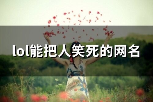 lol能把人笑死的网名(175个)