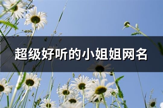 超级好听的小姐姐网名(249个)