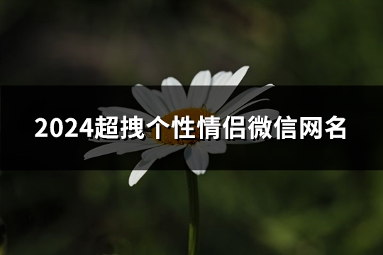 2024超拽个性情侣微信网名(共128个)