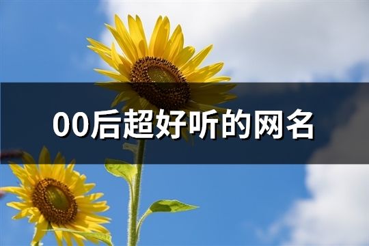 00后超好听的网名(精选171个)