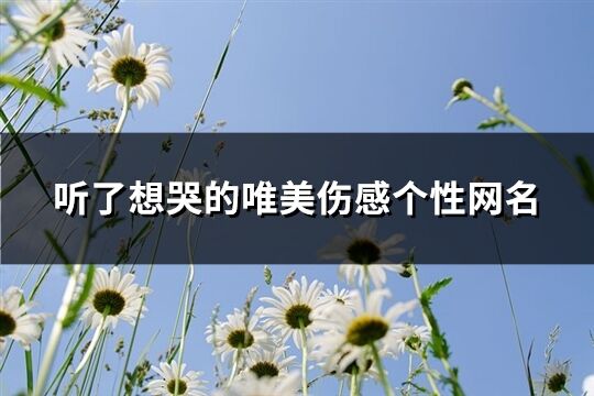 听了想哭的唯美伤感个性网名(精选1105个)