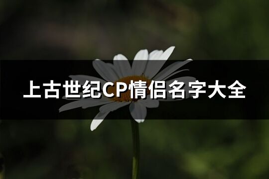 上古世纪CP情侣名字大全(共284个)