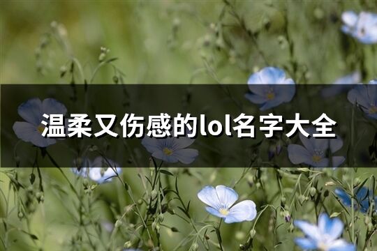 温柔又伤感的lol名字大全(204个)