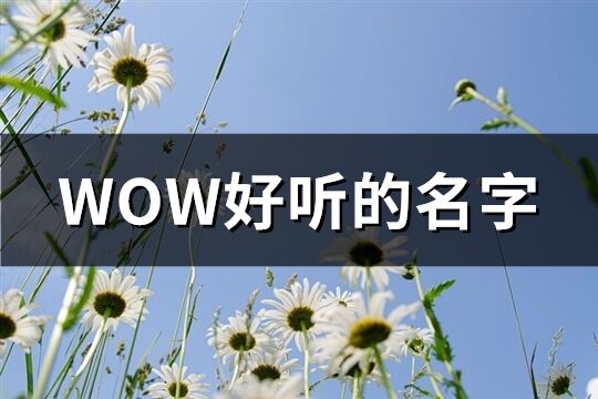 WOW好听的名字(共42个)