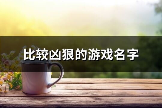 比较凶狠的游戏名字(共294个)